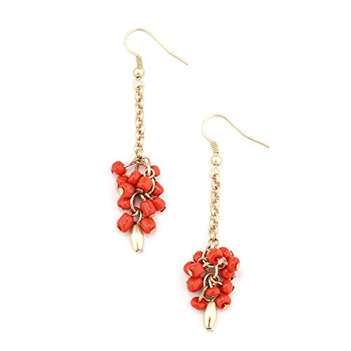 Women’s Jewelry Long Bead Coral Necklace And Earring Set #TOP5