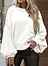 Dokotoo Womens Sweaters Fall 2025 Lightweight Sweater Teacher Outfits Winter Clothes for Women Trendy Oversized Women's Sweaters White Fashion 2025 Winter Bell Sleeve Pullover