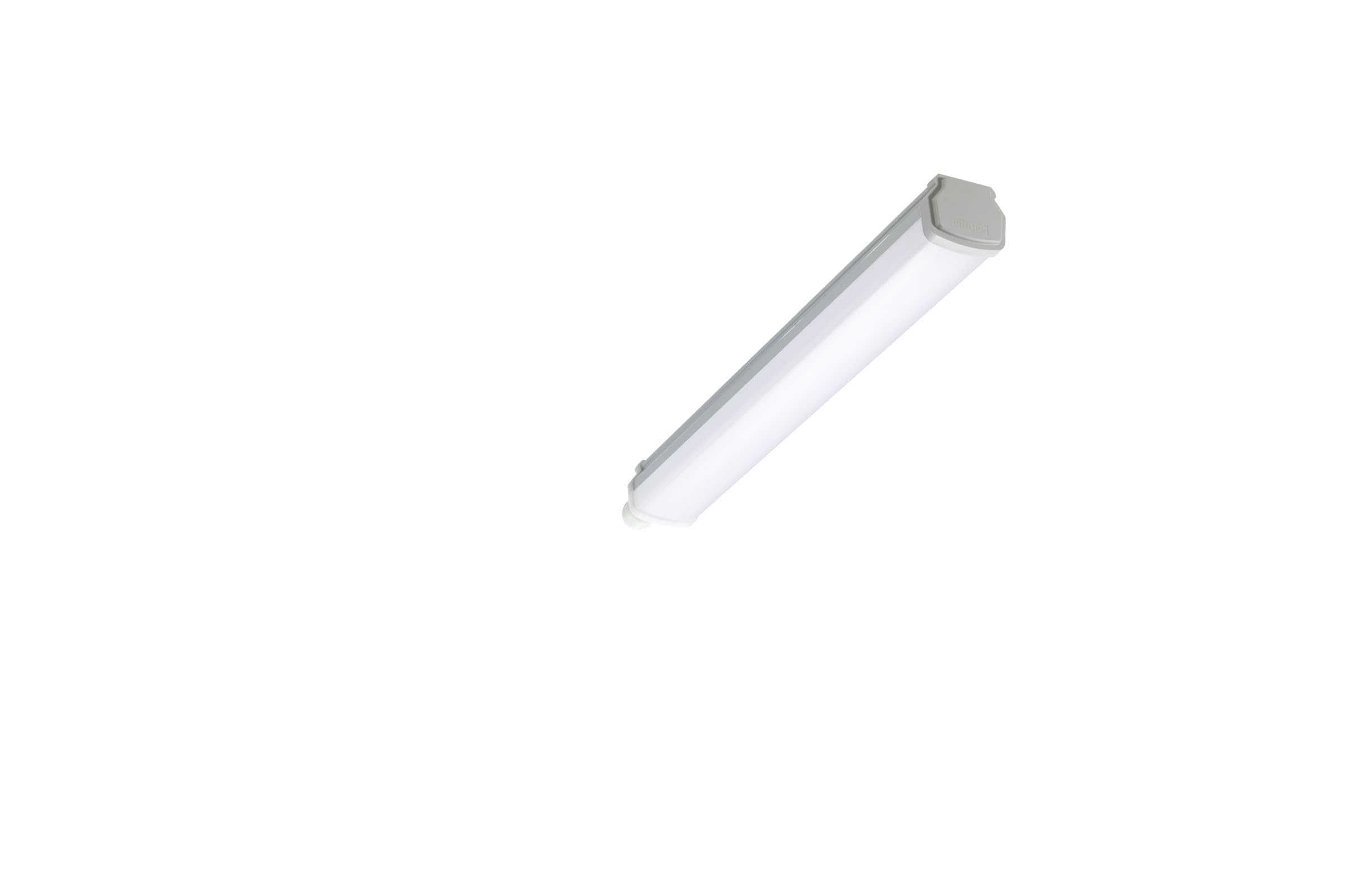 Philips Grey Ledinaire Waterproof Wt060c Led18s/840 Psu L600 Bn – 15W 1800Lm 4000K Led Batten Light, Ip66 Ik08, 120° Beam, Opal, 600Mm Weatherproof Fixture