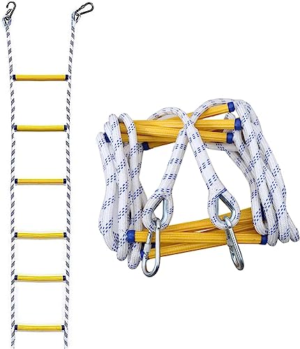 Échelle d'escalade et de secours 10m en corde de nylon pour évacuation de balcon