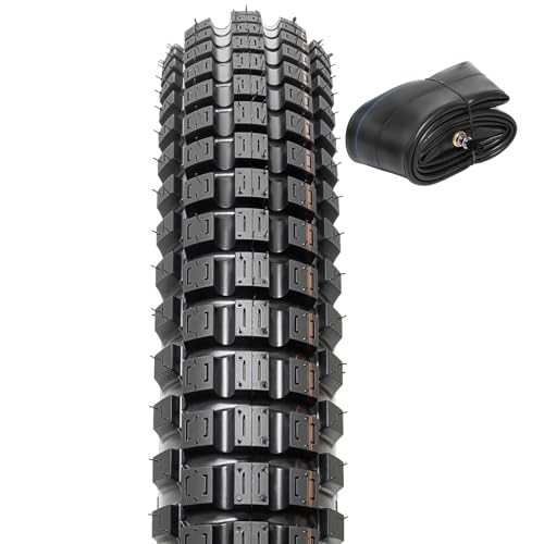 PaoWin 2.75-19 4PR TT 43P Dirt Bike Front/Rear Tire and Heavy Duty Inner Tube Compatible with 2.75-19 Off Road Pit Bike/Motorcycle Tires(P-2011)
