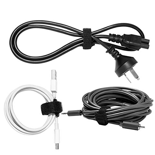 BALABALA 50pcs 6-Inch Multi-Purpose Reusable Hook and Loop Cable Ties Fastening Straps Tie downs - Black