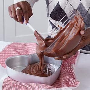 Image of HAZEL Aluminium Heart Shape Cake Mould 7.5 Inch | Cake Mould Microwave Oven OTG Cooker Baking Heart Aluminium Tray Tin