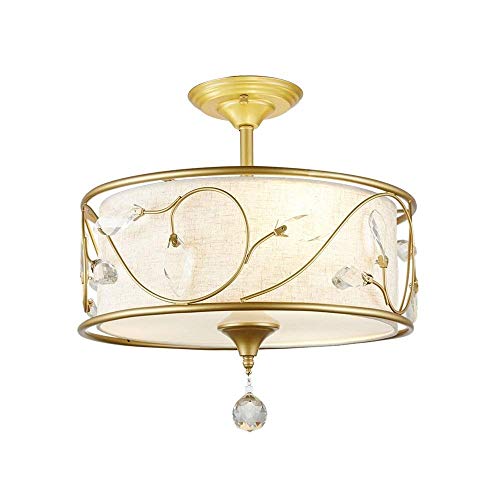 Lustre de style pays américain en cristal pour sublimer les petits plafonds