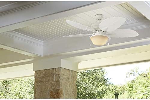 Harbor Breeze Waveport 52-in White LED Indoor/Outdoor Ceiling Fan with Light Kit (5-Blade)