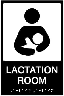 ADA Compliant Lactation Room Sign - 6x9 (Black) - 1/32" Tactile Copy/Images on 1/8" Acrylic
