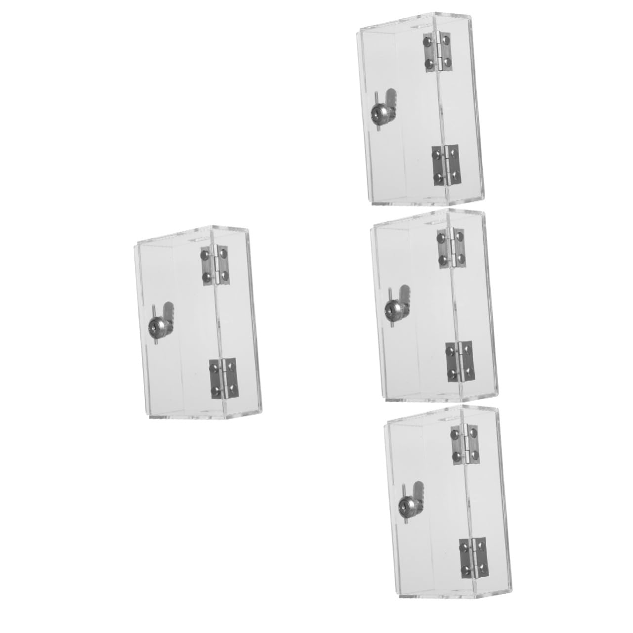 Operitacx Scatola Da 4 Pezzi Scatola Porta Cellulare Supporto Per Smartphone Scuola All'aperto Retrattile Comodo Armadietto Cassa Della Serratura a Tempo Fascia Da Braccio Bracciali Acrilico