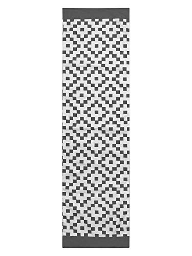 Image of Dekor World Fun with Checks Printed Grey Table Runner (33x120cm) (Pack of 1)-4 Seater Dinning & Center Table
