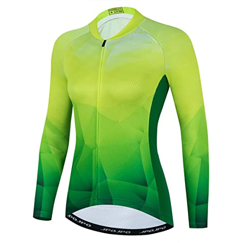 Hotlion Womens Cycling Jersey Long Sleeve Bike Shirts Team Bicycle Clothing with Pockets HT1 Small Ht2019