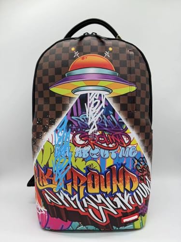 Sprayground Far Out DLXSV Backpack, 18x6x11.5 inches, Durable Water-Resistant Faux Leather, Multiple Compartments, Laptop Sleeve, Travel-Friendly2