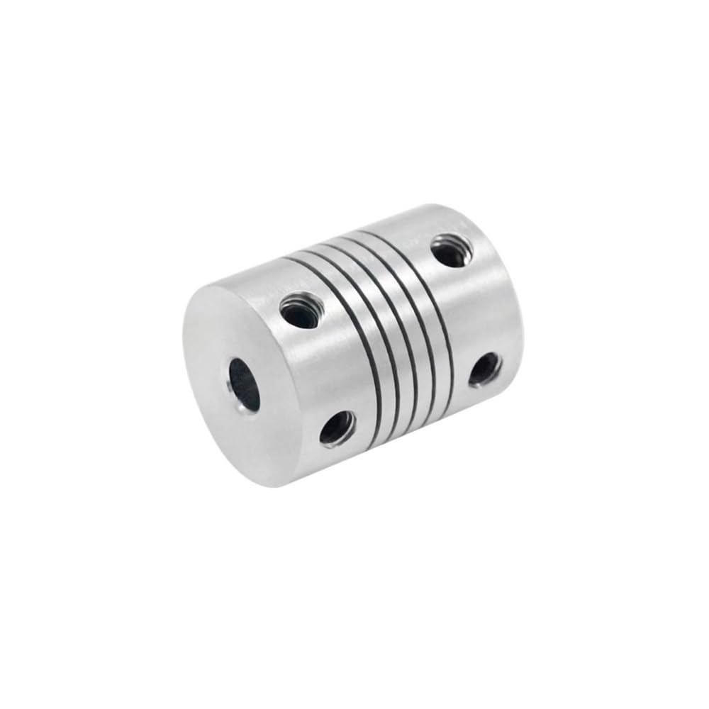 Acoplamiento universal for máquinas herramienta con acoplamientos flexibles de diámetro exterior 5 mm a 8, 19 x 25, 3/4/5/6/7/8(5x8(Silver))