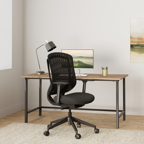 Image of Vari Performance Task Chair - VariDesk Ergonomic Desk Chair with Wheels - Adjustable Computer Chair with Memory Foam Cushion and Breathable Mesh Lumbar - Ideal for Home, Office, or Gaming - Black