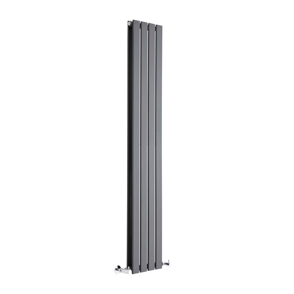 Milano Alpha Anthracite Vertical Double Flat Panel Radiator - 1600mm x 280mm