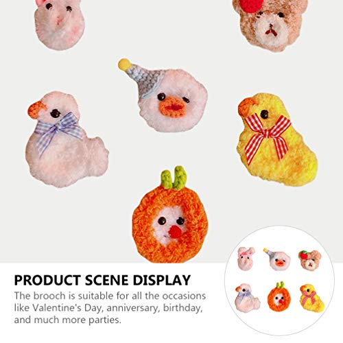 VALICLUD 6 broches de páscoa, desenho animado, animal, pelúcia, pintinho, broches, corsage, grampos