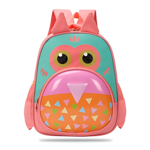Image of Bembika School Bag The Perfect Children Backpack and School Bags for Kids Compact Stylish Backpack for Kids Exceptional-Quality Kids Kindergarten Backpack and Travel Backpack- (Owl|Peach)