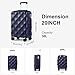 Somago Luggage Sets 20in Carry on Suitcase with TSA Lock YKK Zipper Spinner Wheels ABS Hardside Luggage 3 Piece Weekender Bags Travel Set, Navy