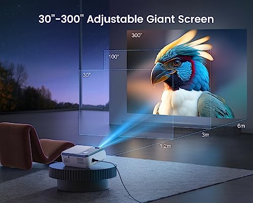 Wimius Upgrade Projector With Wifi And Bluetooth, 480 Ansi Lumens 4K Projector, Native 1080P 5G Wifi Projector, 500" Display&Zoom, Brighter&Clearer Outdoor Movie Projector For Phone/Pc #TOP4