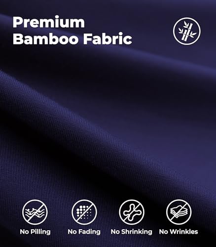 Image of NACHILA Women's Nightgowns-Viscose Made from Bamboo, Soft Sleepwear V Neck Sleepshirt Short Sleeve Loungewear Cool Sleepdress