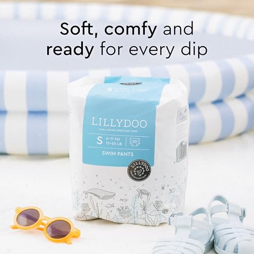 Image of LILLYDOO Disposable Baby Swim Diapers, Size Small (13-24 lbs), 40 Count