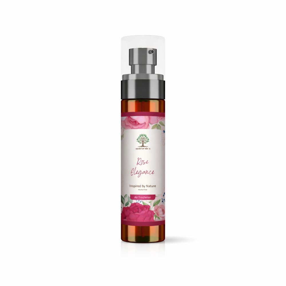 Room & Linen Spray 100ml Alcohol Free Air Freshener – Long Lasting Home Fragrance Mist for Bedroom, Bathroom, Car & Fabric Freshener – 12 Scents Available (Rose Elegance)