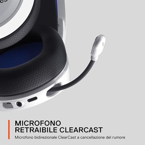 Arctis 7P+ - Wireless Cuffie da gaming - 2.4 GHz senza perdite - 30 ore di durata della batteria - Per PS5, PS4, PC, Mac, Android e Switch - Bianco - Cuffia gaming - Immagine 4