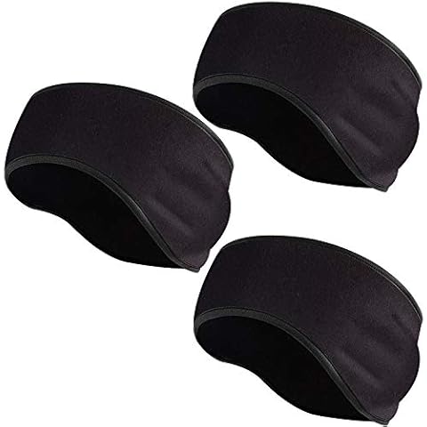 EasYoung Ear Warmers Muffs Headbands for Winter, 3 Pack Ear Warmer Running Headbands, Cozy Warm Headbands for Sports Outdoors, Women&Men Daily Wear Cover