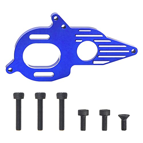 Sharegoo Adjustable Aluminum Motor Mount Compatible With 1/10 Arrma Senton Granite Typhon Big Rock 4X4 3S/Outcast Kraton 4X4 4S Rc Car Monster Truck (Blue) #TOP2