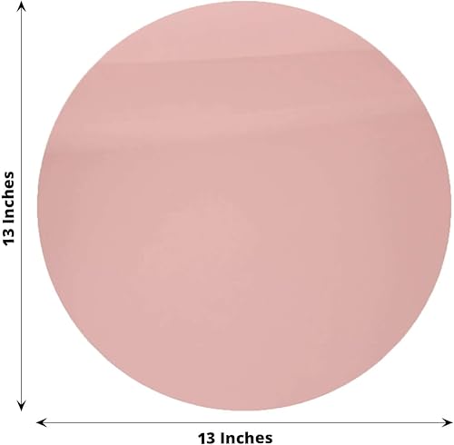 Miniatura 3 de Efavormart - Paquete de 10 platos de plástico con espejo de oro rosa para colocar la mesa, 13 pulgadas, ligeros, redondos, decorativos, para platos