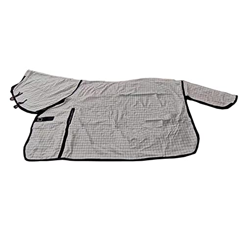 Horse Turnout Blanket Breathable Sweat-Absorbent Comfortable Horse Care Blanket with Neck Lightweight Cotton Rug Horse Equestrian Supplies (130cm) - Afbeelding 5