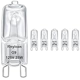 G9 Bulb, 5 Pack G9 Halogen Bulb 25 Watt Premium Quality, High Output 250LM G9 Light Bulb 2800K Warm