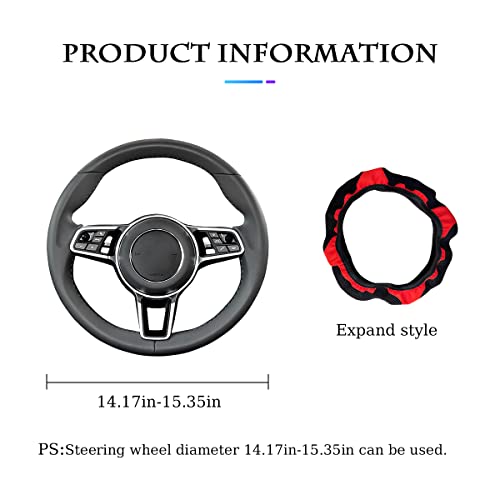 Fekey&Jf Car Steering Wheel Cover, Elastic Stretch Anti-Slip Breathable Warm In Winter Cool In Summer, Car Interior Protection Accessories For Women Men, Universal 15 Inch For Most Cars (White) #TOP1