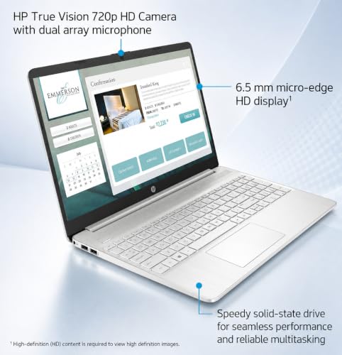 Image of HP 15.6 inch Business & Student Laptop, 16GB RAM, 512GB SSD, Microsoft 365, AMD High Performance Processor, Windows 11, Thin & Lightweight, Mouse & Sleeve Included, Pale Gold