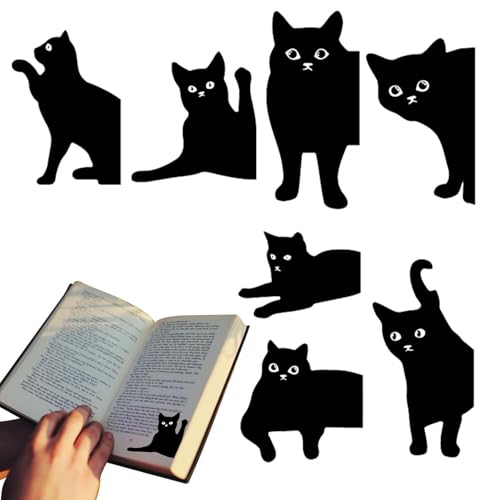 Bookmarks magneticBlack Cat Book Markers Clip Cute magneticBook Page Marks Clip Set for Use | Strong magneticHold Design System,