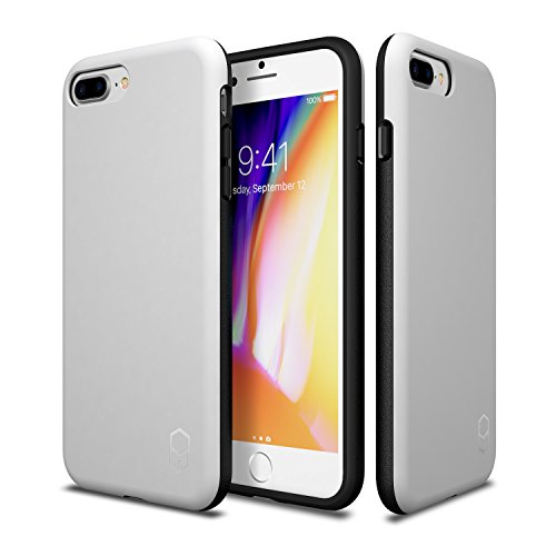iPhone 8 Plus 7 Plus Case, Patchworks ITG Level Case in [White] Rough Side Texture Grip Drop Protection Anti-Fingerprint Matte Surface Slim Fit Solid Case for iPhone 8 Plus (2017) iPhone 7 Plus (2016)