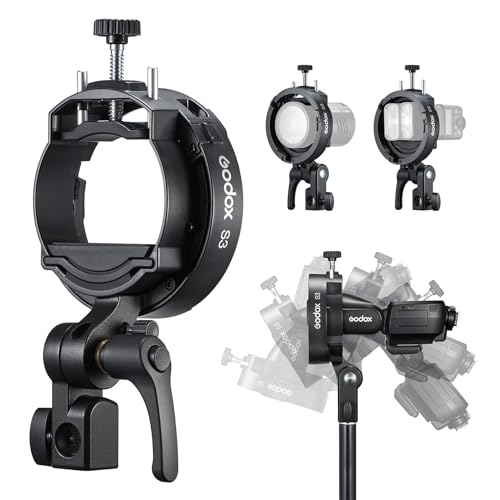 👍【Supporta l'angolo del flash regolabile】Godox S3 supporta una regolazione dell'angolo di +90°,consentendo di regolare liberamente l'angolo del flash per un'illuminazione di riempimento multidirezionale,consentendo configurazioni di illuminazione più flessibili durante la fotografia.