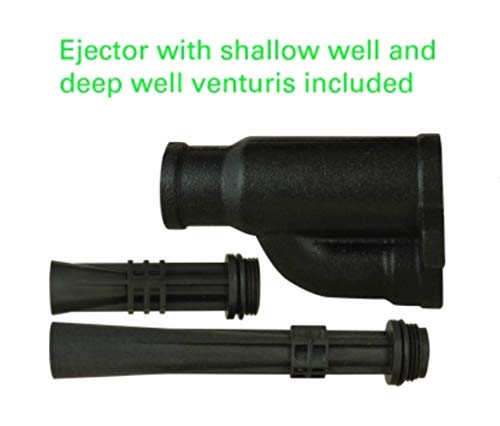 Star Sj05 1/2 Hp Cast Iron Convertible Jet Well Pump For Deep Or Shallow Wells, Includes Injector Kit, Dual Voltage #TOP6