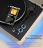 Vangoa Record Player,Split-Design Turntable with Speakers with Light,20w Two External Speakers High Fidelity Turntables for Vinyl Player with Magnetic Cartridge AT-3600l, Belt Drive 2-Speed #4