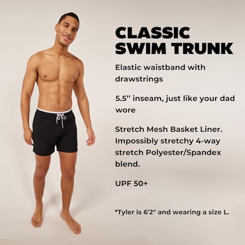 Chubbies Mens Swim Trunks – Mens Swim Shorts with 4-Way Stretch, 5.5” Beach Shorts with Elastic Waist, Drawstring,Mesh Lining2