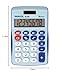 MAUL Taschenrechner MJ 450 | Taschenrechner klein mit 8 Stellen Display | Standardfunktionen für Büro, Zuhause, Schule | Solar Taschenrechner mit Batterienutzung bei Dunkelheit | Blau
