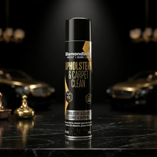 Image of Diamondbrite Upholstery Cleaner Foam Spray 400ml | Car Interior, Sofa & Carpet Cleaner | Fabric, Leather & Vinyl Stain Remover | Quick Dry Foaming Cleaner with Odour Removal