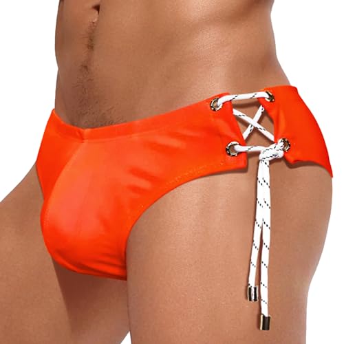 Maillot de bain taille basse homme fini l'inconfort du tissu mouillé avec boucle