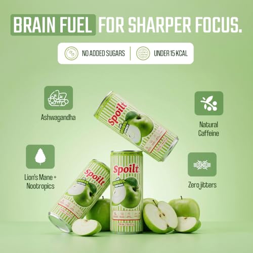 Image of Spoilt Sparkling Soda | Orange Grapefruit, Green Apple, Lemon Lime | Variety Pack | Real Fruit Juice & Natural Flavours | Monk Fruit Sweetened | Sugar Free | Pack of 3 | 250ml Each