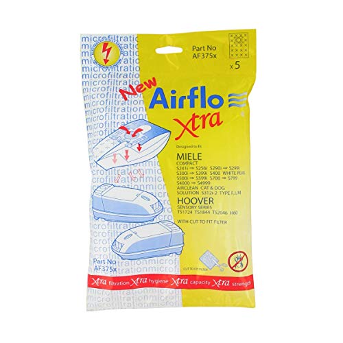 Airflo Europart AF375X - Set de bolsas y filtros para aspiradora Miele 247i (5 bolsas y1 filtro)