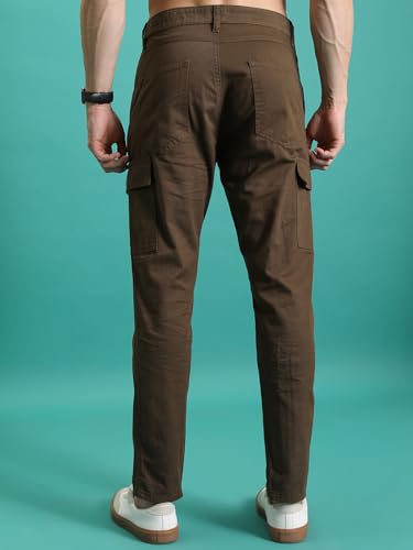 Image of Highlander Men's Tapered Fit | Cargo Trousers | Sleek & Functional | Utility Pockets | Trouser for Men | Men Trousers