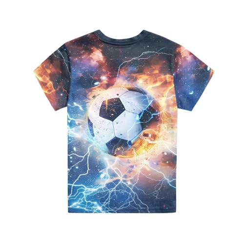 Image of JEOCODY Boys Girls Graphic Tees Funny 3D Printed Short Sleeve T-Shirts 3-16T