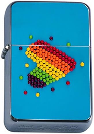 Candy Heart Flip Top Dual Torch Em1 Smoking Cigarette Silver Refillable Dual Flame