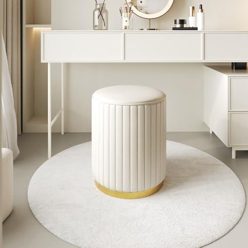 Siège extra doux en velours tabouret marron coiffeuse 33cm - 6