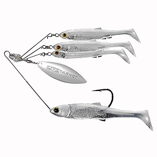 Live Target Fishing Tackle Lures Baitball Small Pearl White Silver