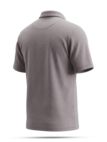 Image of fanideaz Mens Jacquard Tshirt Regular Fit Premium Collar t Shirts for Mens with Classic Style Polo Tshirts Shirts for Men Casual wear and Modern Zipper t Shirts for Men