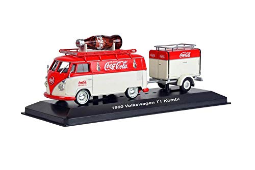 1960 Volkswagen T1 Kombi Van with Trailer Coca-Cola - Motorcity Classics 443060 - 1:43 Scale Diecast Model Toy Car